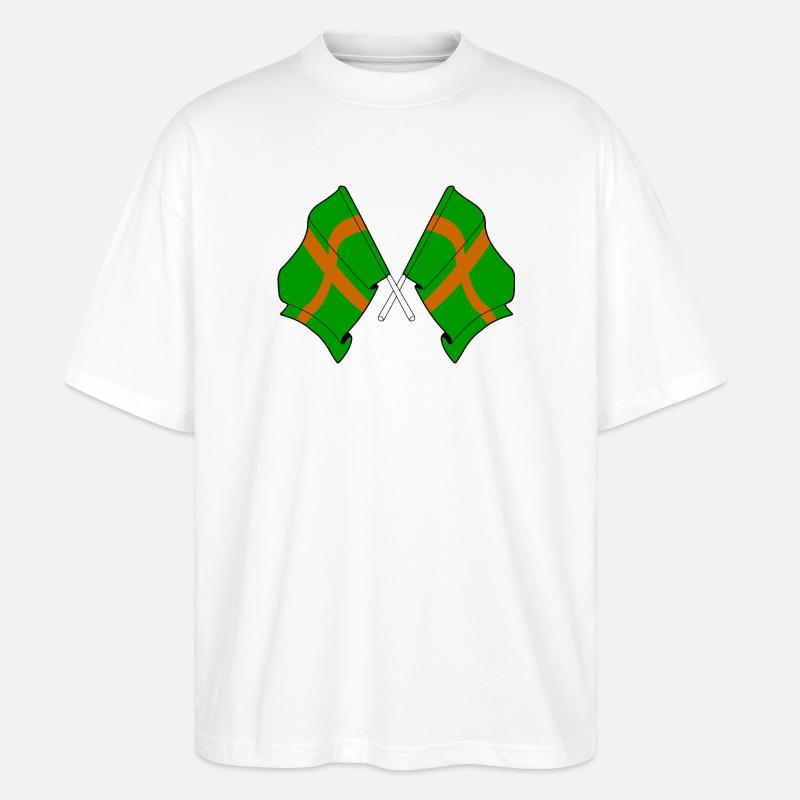 Drapeaux de marche de Nimègue - T-shirt bio Blaster 2.0 coupe oversize Stanley/Stella Unisexe - blanc