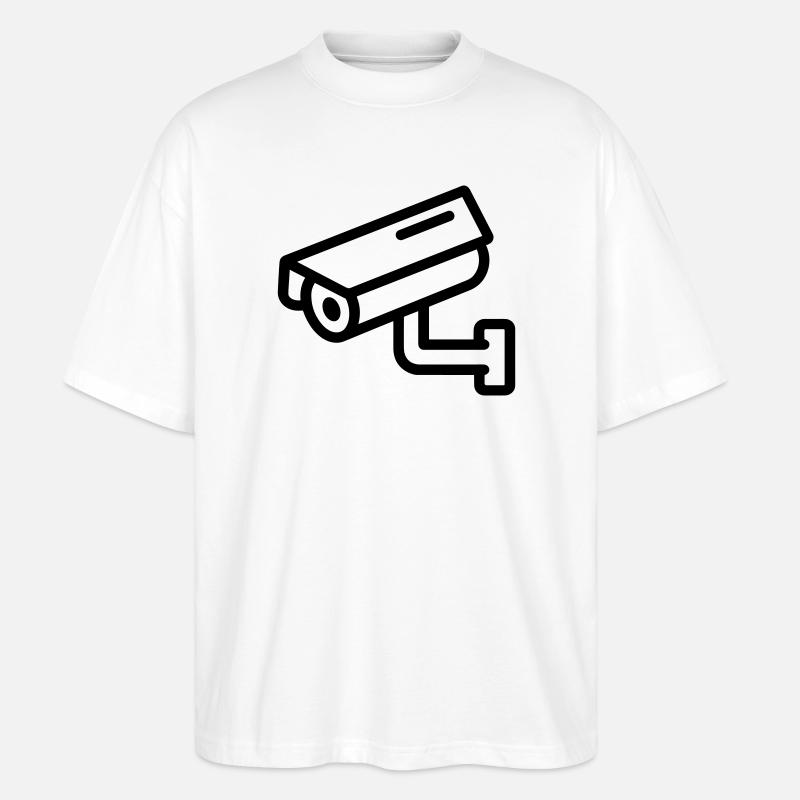 caméra de surveillance - T-shirt bio Blaster 2.0 coupe oversize Stanley/Stella Unisexe - blanc