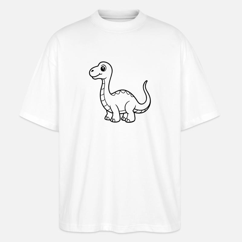Dinosaurier - Stanley/Stella Oversized Unisex Bio T-Shirt Blaster 2.0 - Weiß