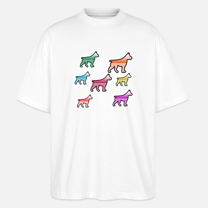 Hunde - Stanley/Stella Oversized Unisex Bio T-Shirt Blaster 2.0 - Weiß