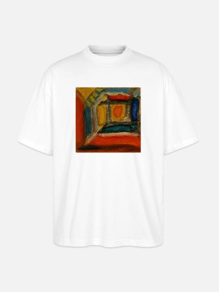 Farbiges Innenraum-Fragment - Stanley/Stella Oversized Unisex Bio T-Shirt Blaster 2.0 - Weiß
