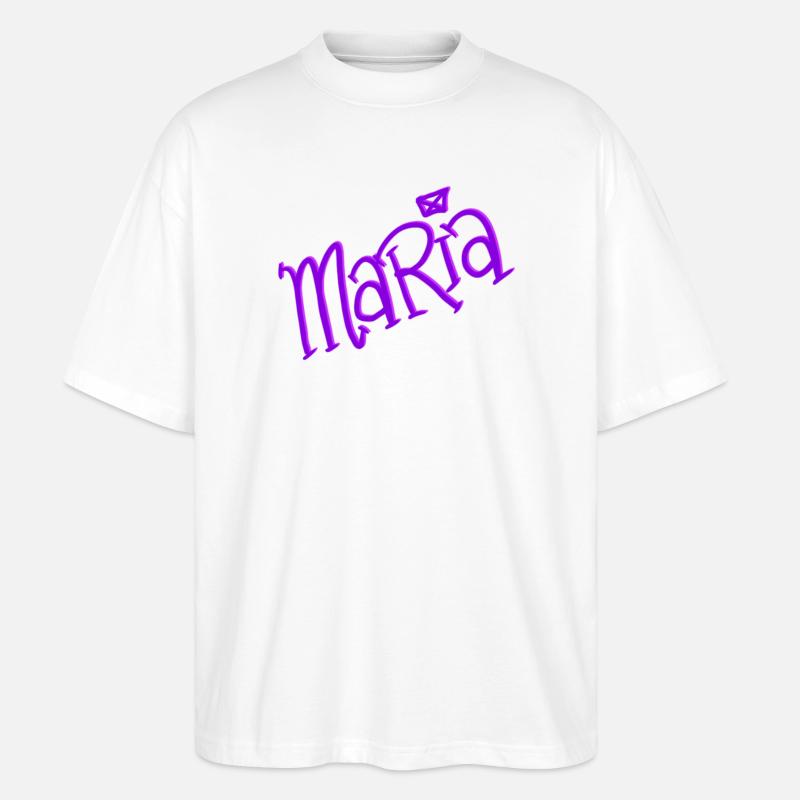 Maria - Stanley/Stella Oversized Unisex Bio T-Shirt Blaster 2.0 - Weiß