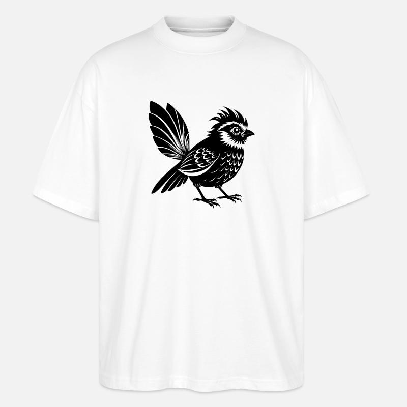 Fantail-Vogel - Stanley/Stella Oversized Unisex Bio T-Shirt Blaster 2.0 - Weiß