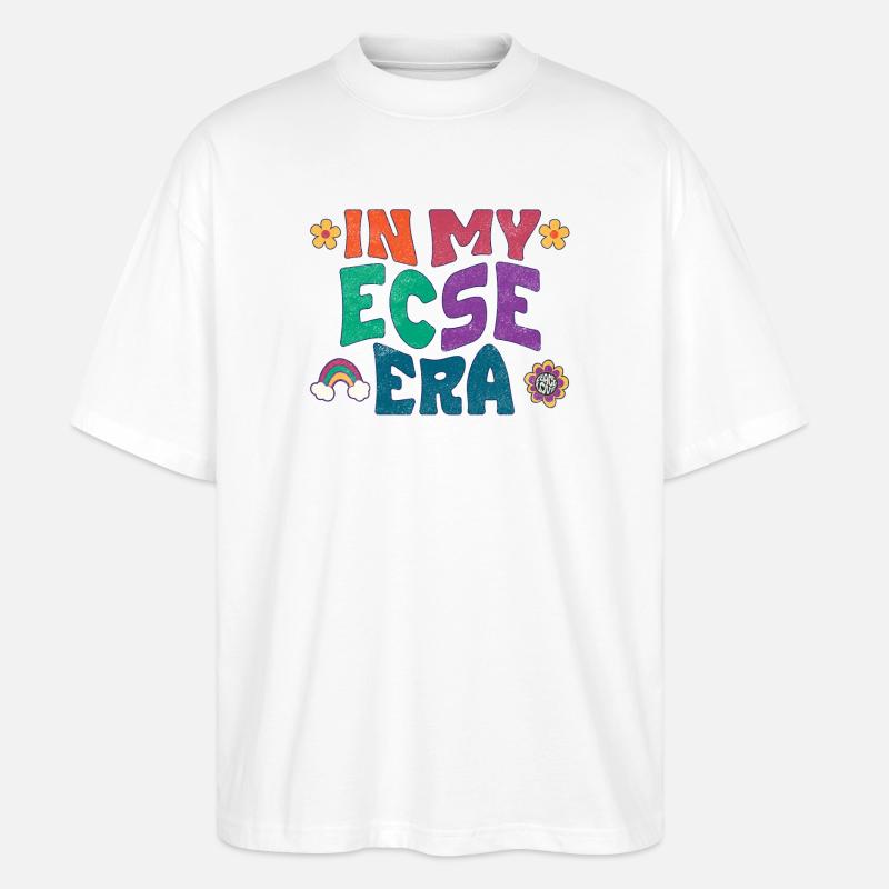À mon époque ECSE - T-shirt bio Blaster 2.0 coupe oversize Stanley/Stella Unisexe - blanc