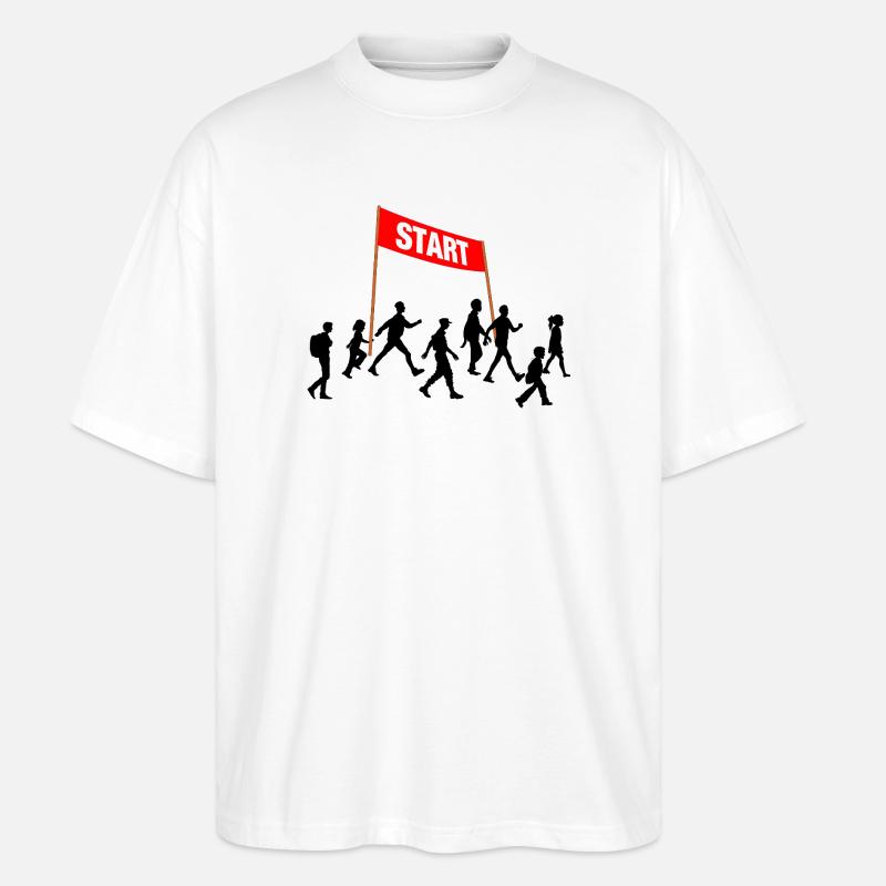 Walking Start Team - Stanley/Stella Oversized Unisex Bio T-Shirt Blaster 2.0 - Weiß