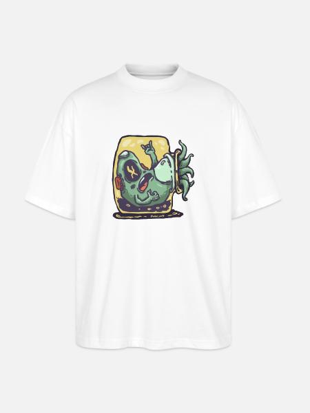 Alieno-Avocado im Toaster - Stanley/Stella Oversized Unisex Bio T-Shirt Blaster 2.0 - Weiß