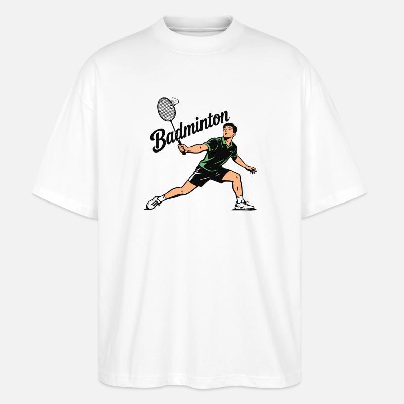 Badmintonsport - Stanley/Stella Oversized Unisex Bio T-Shirt Blaster 2.0 - Weiß