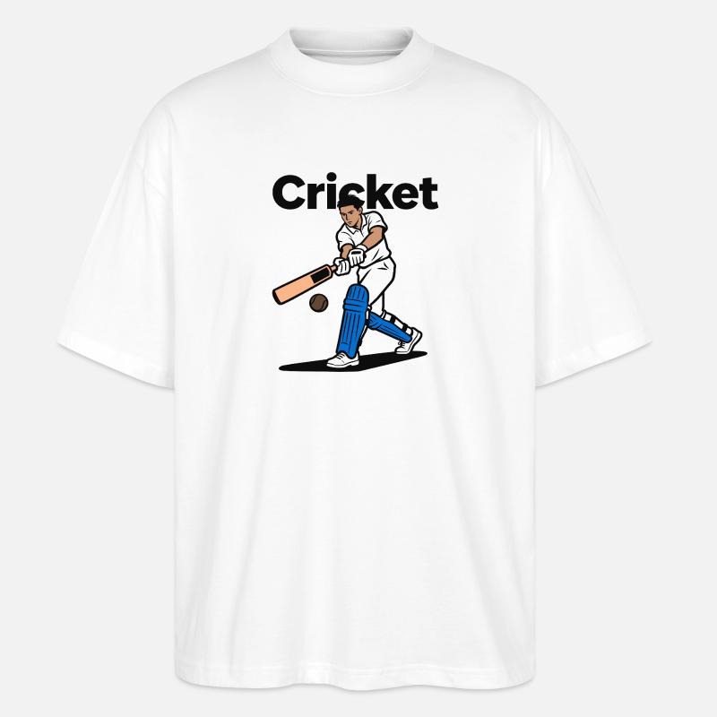 Cricket - Stanley/Stella Oversized Unisex Bio T-Shirt Blaster 2.0 - Weiß