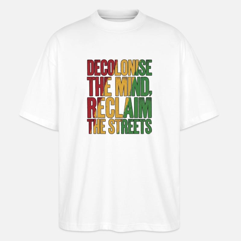Decolonisation - Stanley/Stella Oversized Unisex Bio T-Shirt Blaster 2.0 - Weiß