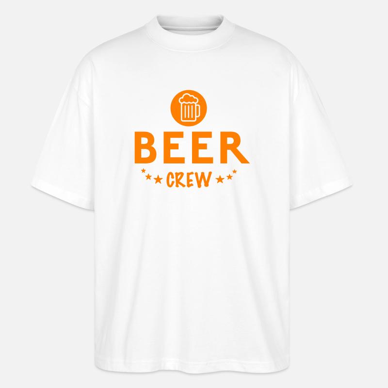 Beer Crew - Stanley/Stella Oversized Unisex Bio T-Shirt Blaster 2.0 - Weiß
