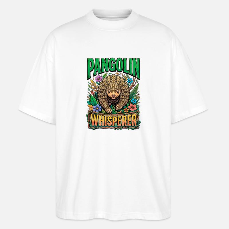Pangolinflüsterer - Stanley/Stella Oversized Unisex Bio T-Shirt Blaster 2.0 - Weiß