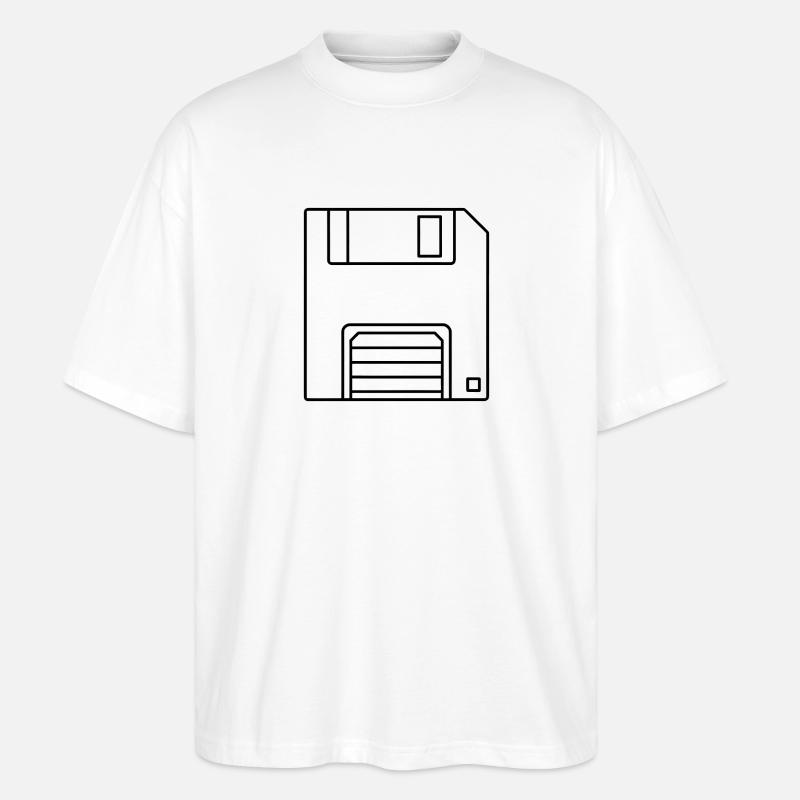 floppy disk - Stanley/Stella Oversized Unisex Organic T-shirt Blaster 2.0 - white