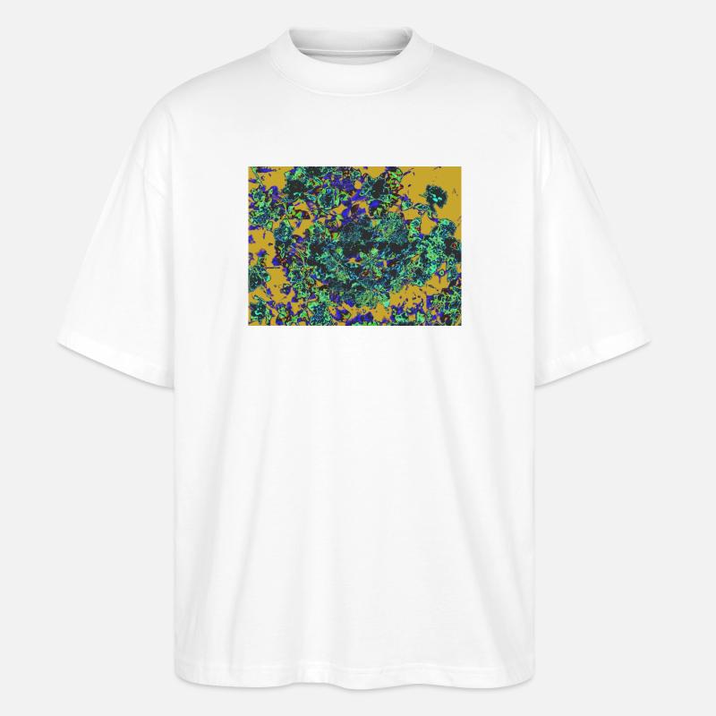 Neonblüten Psychedelisches Floraldesign - Stanley/Stella Oversized Unisex Bio T-Shirt Blaster 2.0 - Weiß