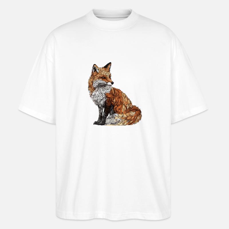 Fuchs - Stanley/Stella Oversized Unisex Bio T-Shirt Blaster 2.0 - Weiß