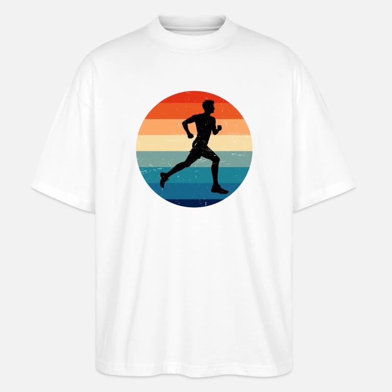 Geschenkidee für einen Running mit Running - Stanley/Stella Oversized Unisex Bio T-Shirt Blaster 2.0 - Weiß