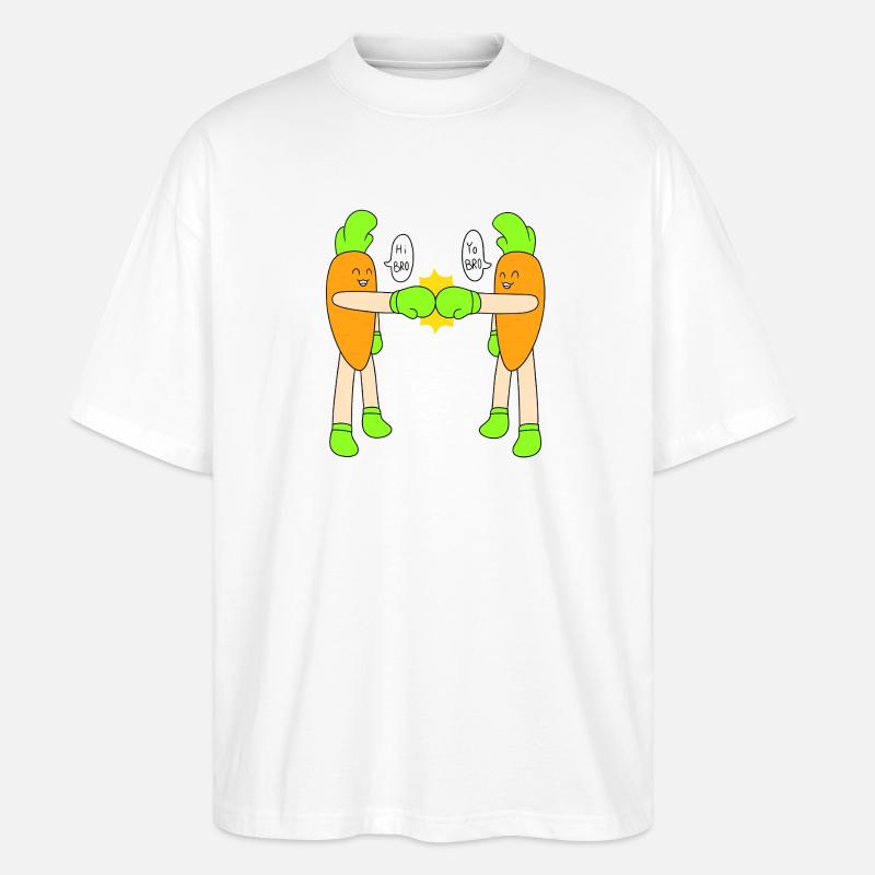 Karottenfauststoß - Stanley/Stella Oversized Unisex Bio T-Shirt Blaster 2.0 - Weiß