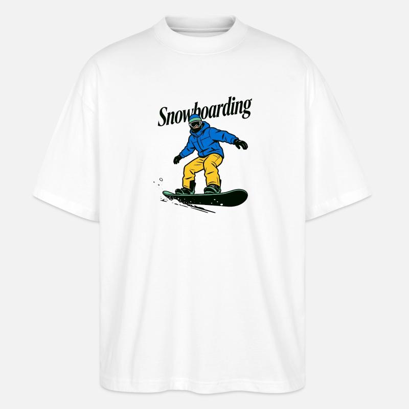 Snowboarder - Stanley/Stella Oversized Unisex Bio T-Shirt Blaster 2.0 - Weiß