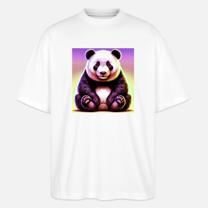 panda - T-shirt bio Blaster 2.0 coupe oversize Stanley/Stella Unisexe - blanc