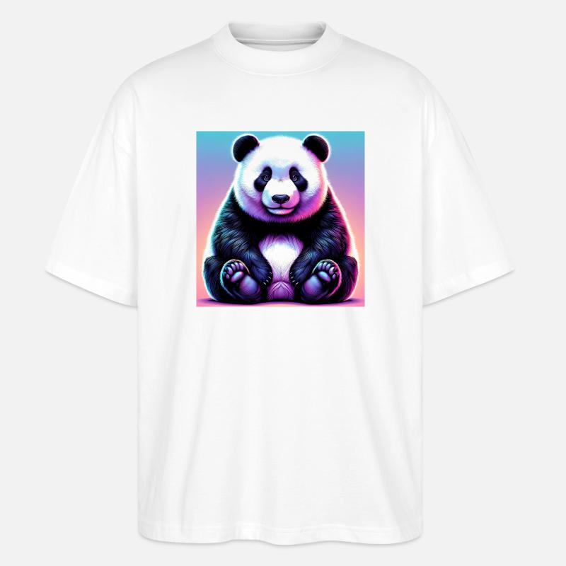 panda - T-shirt bio Blaster 2.0 coupe oversize Stanley/Stella Unisexe - blanc