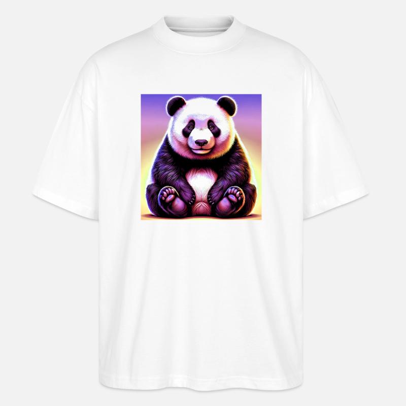 panda - T-shirt bio Blaster 2.0 coupe oversize Stanley/Stella Unisexe - blanc