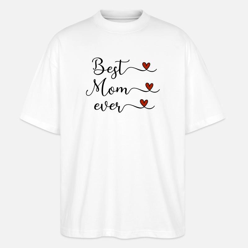 Beste Mama - Stanley/Stella Oversized Unisex Bio T-Shirt Blaster 2.0 - Weiß