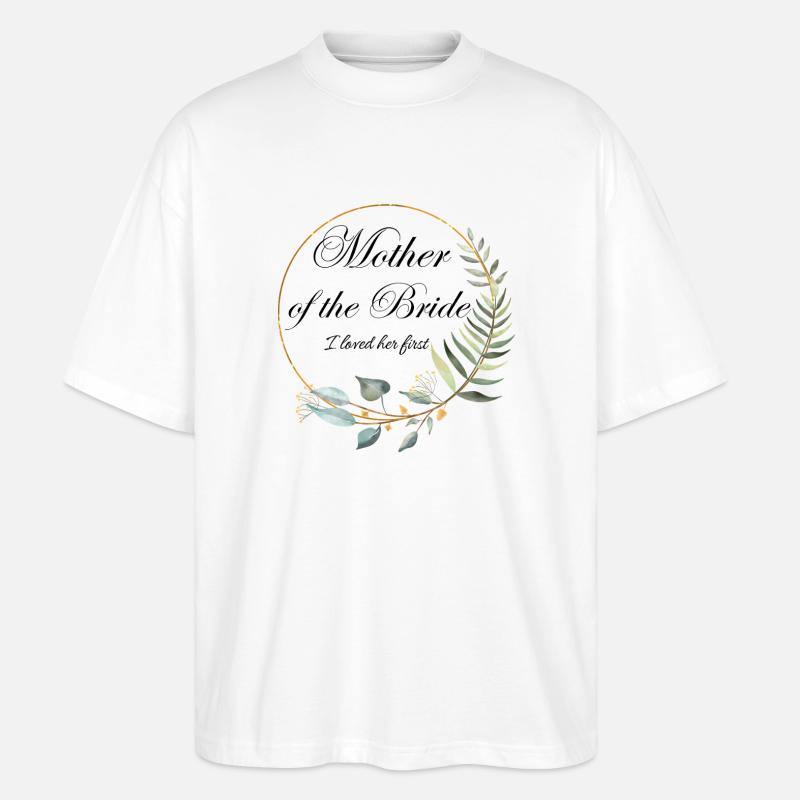 Mutter der Braut Floral - Stanley/Stella Oversized Unisex Bio T-Shirt Blaster 2.0 - Weiß