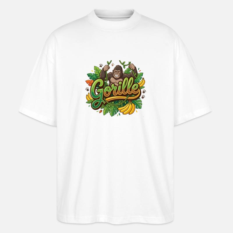 Gorilla - Stanley/Stella Oversized Unisex Bio T-Shirt Blaster 2.0 - Weiß