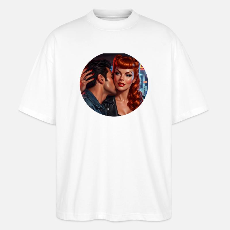Nationale Nachthitze - Stanley/Stella Oversized Unisex Bio T-Shirt Blaster 2.0 - Weiß