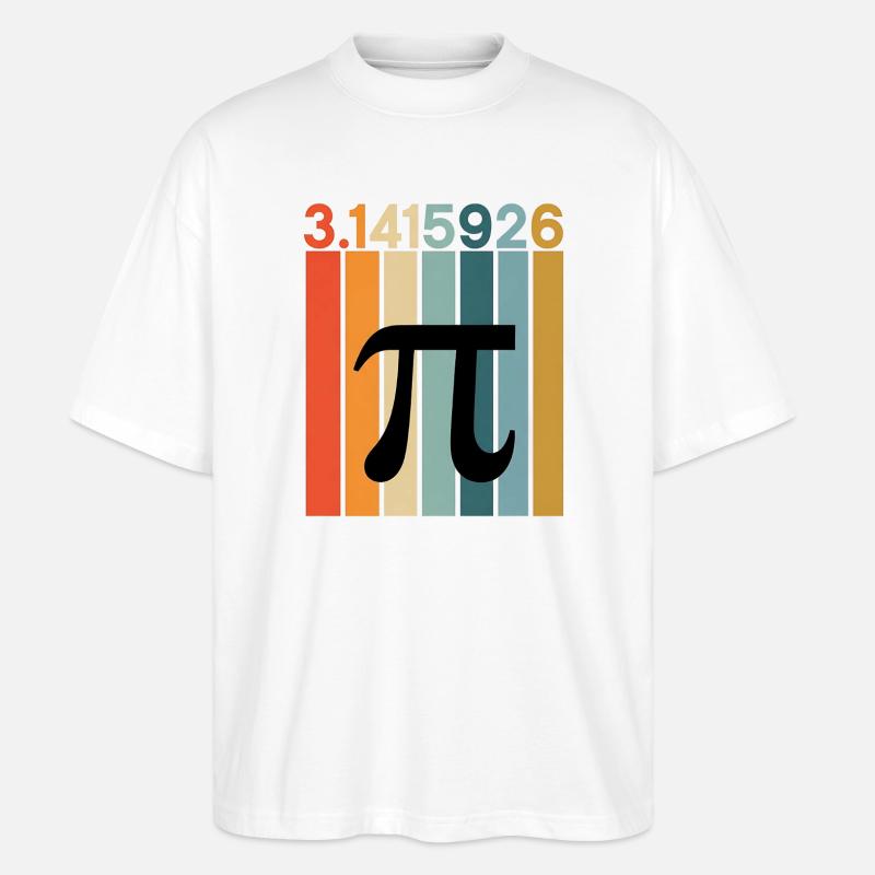 Pi Day Math Numbers - Stanley/Stella Oversized Unisex Bio T-Shirt Blaster 2.0 - Weiß