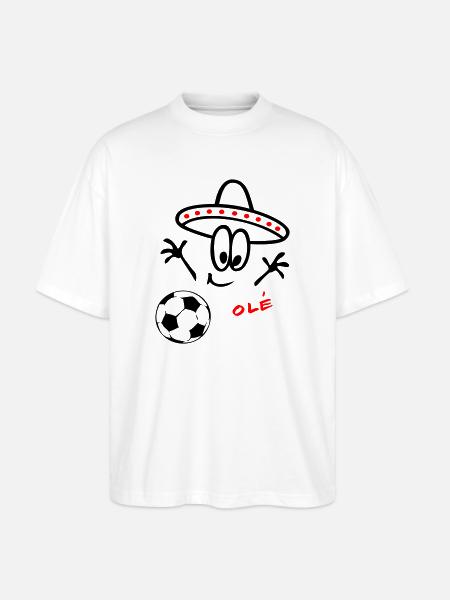 Sombrero Fußball  - Stanley/Stella Oversized Unisex Bio T-Shirt Blaster 2.0 - Weiß