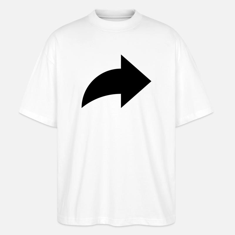 Pfeil, share - Stanley/Stella Oversized Unisex Bio T-Shirt Blaster 2.0 - Weiß