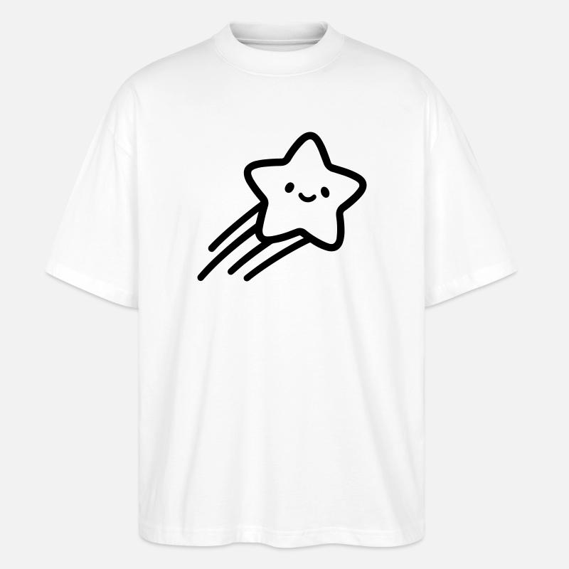 shooting star - Stanley/Stella Oversized Unisex Organic T-shirt Blaster 2.0 - white