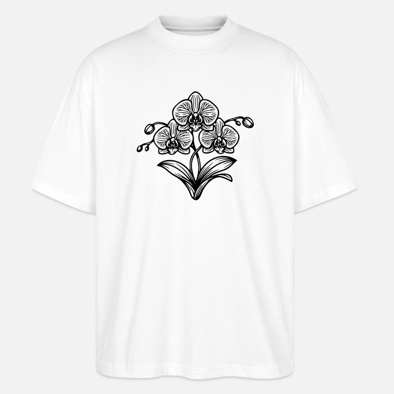 Orchidee - Stanley/Stella Oversized Unisex Bio T-Shirt Blaster 2.0 - Weiß