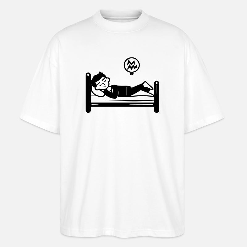 Schlafen Bett - Stanley/Stella Oversized Unisex Bio T-Shirt Blaster 2.0 - Weiß