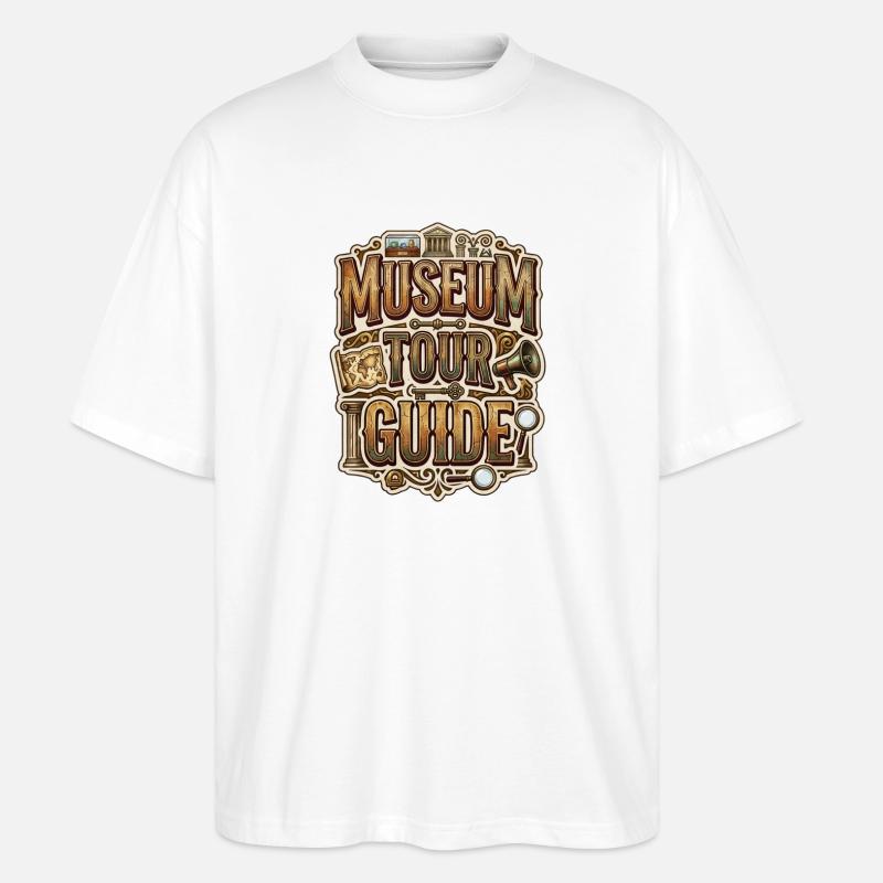 Guide du musée - T-shirt bio Blaster 2.0 coupe oversize Stanley/Stella Unisexe - blanc