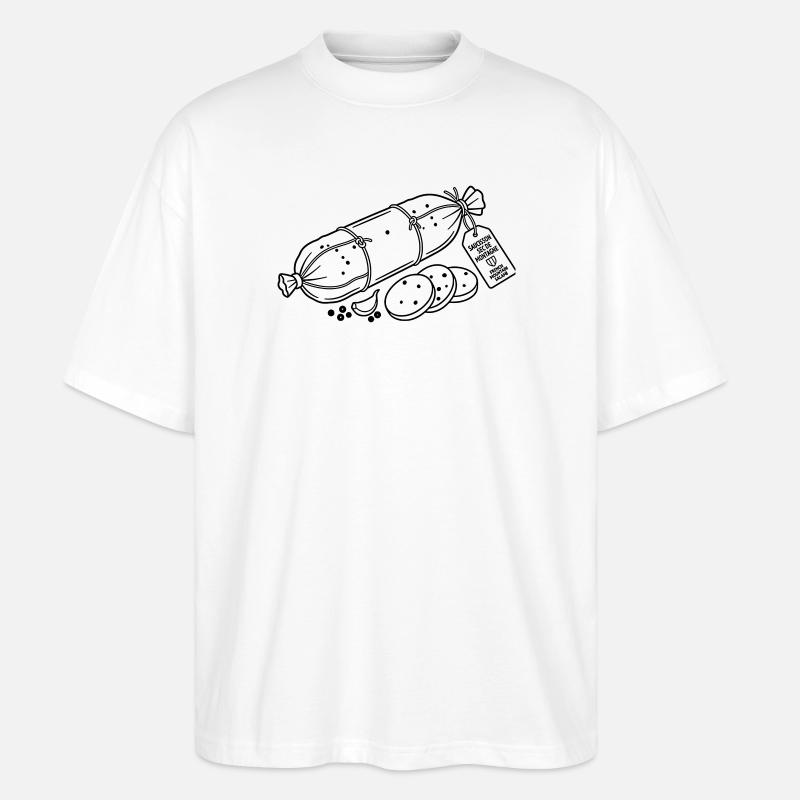 saucisson - T-shirt bio Blaster 2.0 coupe oversize Stanley/Stella Unisexe - blanc