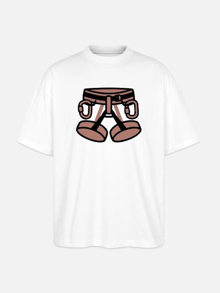 Climbing Harness Mountaineering Climbing Climbing Hall - Stanley/Stella Oversized Unisex Organic T-shirt Blaster 2.0 - white