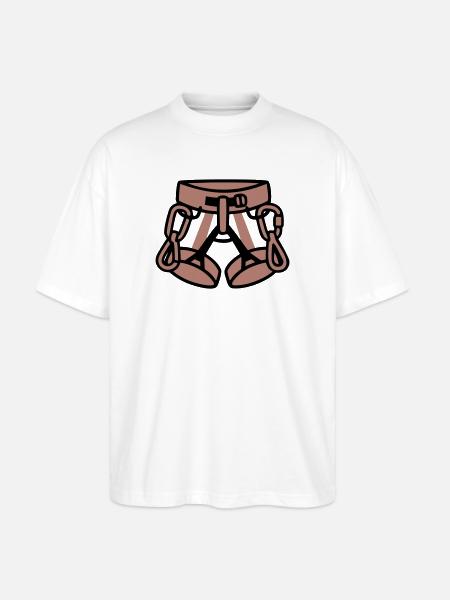 Climbing Harness Mountaineering Climbing Climbing Hall - Stanley/Stella Oversized Unisex Organic T-shirt Blaster 2.0 - white