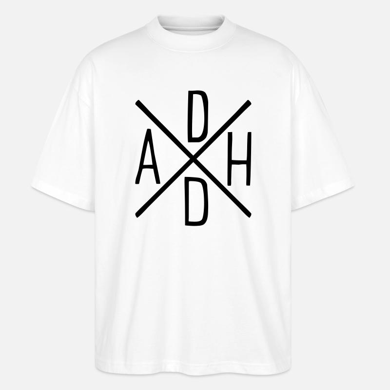 ADHD - Stanley/Stella Oversized Unisex Organic T-shirt Blaster 2.0 - white