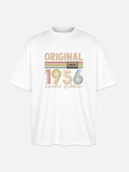 70e anniversaire, 70 ans - T-shirt bio Blaster 2.0 coupe oversize Stanley/Stella Unisexe - blanc