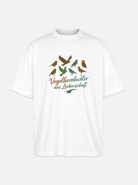 Vogelbeobachter aus Leidenschaft - Stanley/Stella Oversized Unisex Bio T-Shirt Blaster 2.0 - Weiß