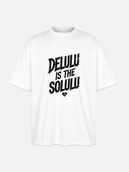 Delulu Is The Solulu - Stanley/Stella Oversized Unisex Organic T-shirt Blaster 2.0 - white