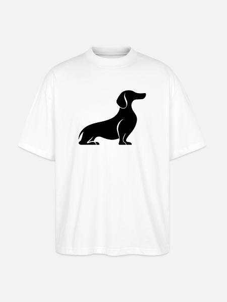 Dackel - Stanley/Stella Oversized Unisex Bio T-Shirt Blaster 2.0 - Weiß