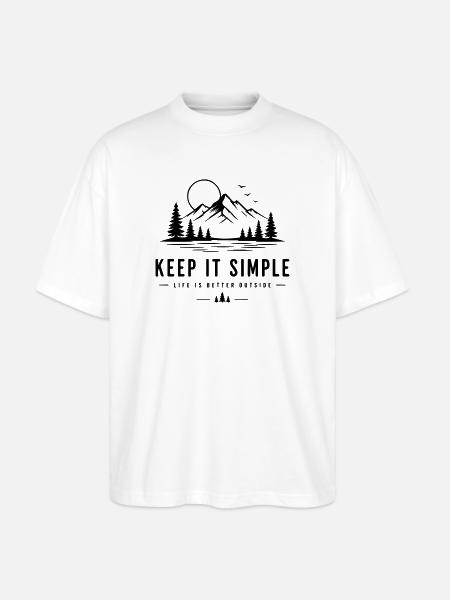 keep it simple - Stanley/Stella Oversized Unisex Organic T-shirt Blaster 2.0 - white
