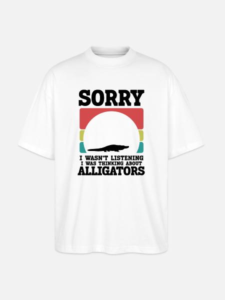 Alligator Silhouette Humor  - Stanley/Stella Oversized Unisex Bio T-Shirt Blaster 2.0 - Weiß