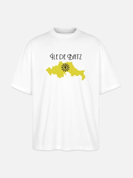 Ile de Batz - T-shirt bio Blaster 2.0 coupe oversize Stanley/Stella Unisexe - blanc