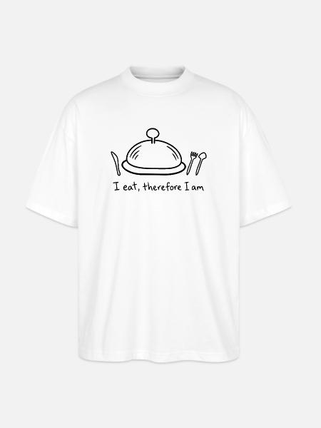 Ich esse, also bin ich - Stanley/Stella Oversized Unisex Bio T-Shirt Blaster 2.0 - Weiß