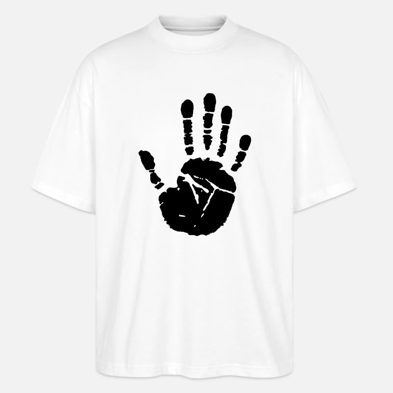 hand - Stanley/Stella Oversized Unisex Bio T-Shirt Blaster 2.0 - Weiß