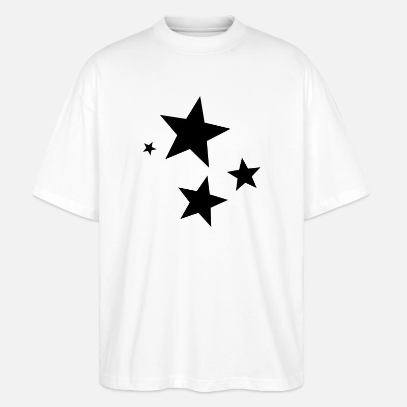 Star points - Stanley/Stella Oversized Unisex Organic T-shirt Blaster 2.0 - white