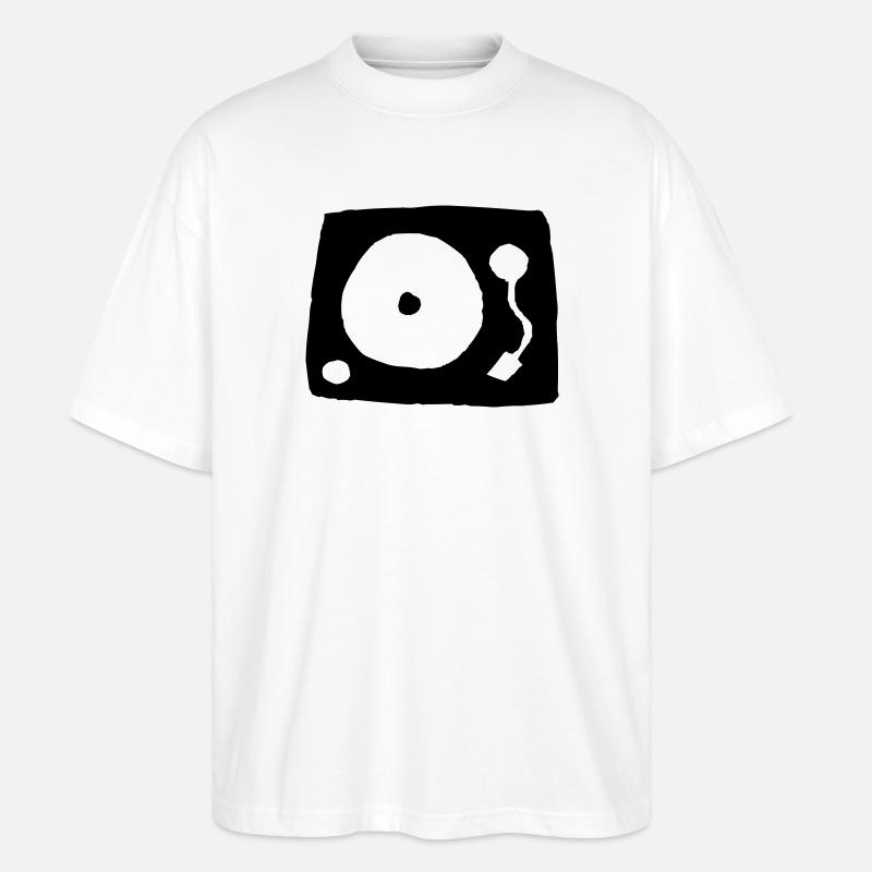 Record player - Stanley/Stella Oversized Unisex Organic T-shirt Blaster 2.0 - white